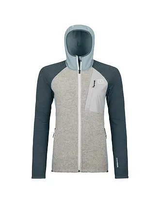 ORTOVOX | Giacca in pile da donna Classic Knit con cappuccio | petrol